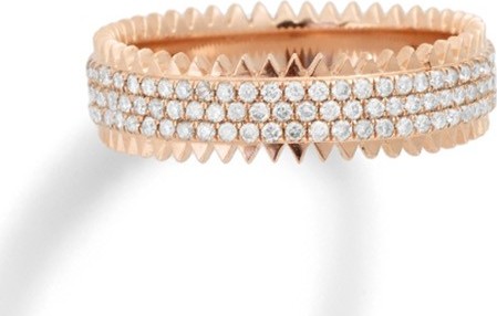 Eva Fehren triple zipper band ring