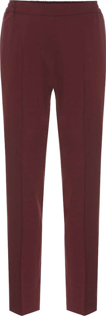 Etro Stretch-wool high-rise pants