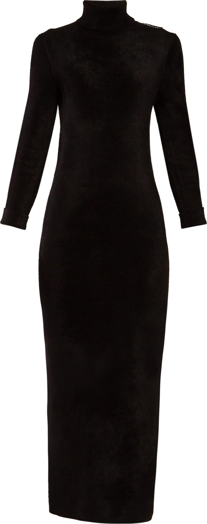 Balenciaga Logo-tag velvet pencil dress