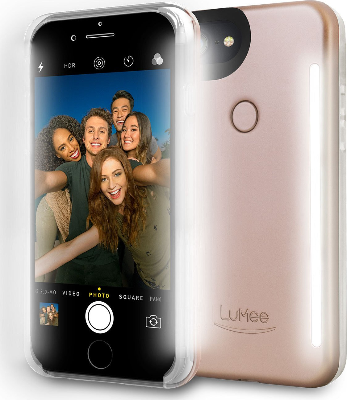 Lumee iPhone® 7 Plus Photo-Lighting Duo Case, Matte Rose