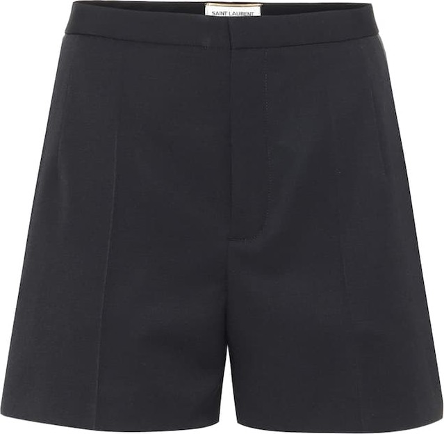Saint Laurent High-rise wool shorts