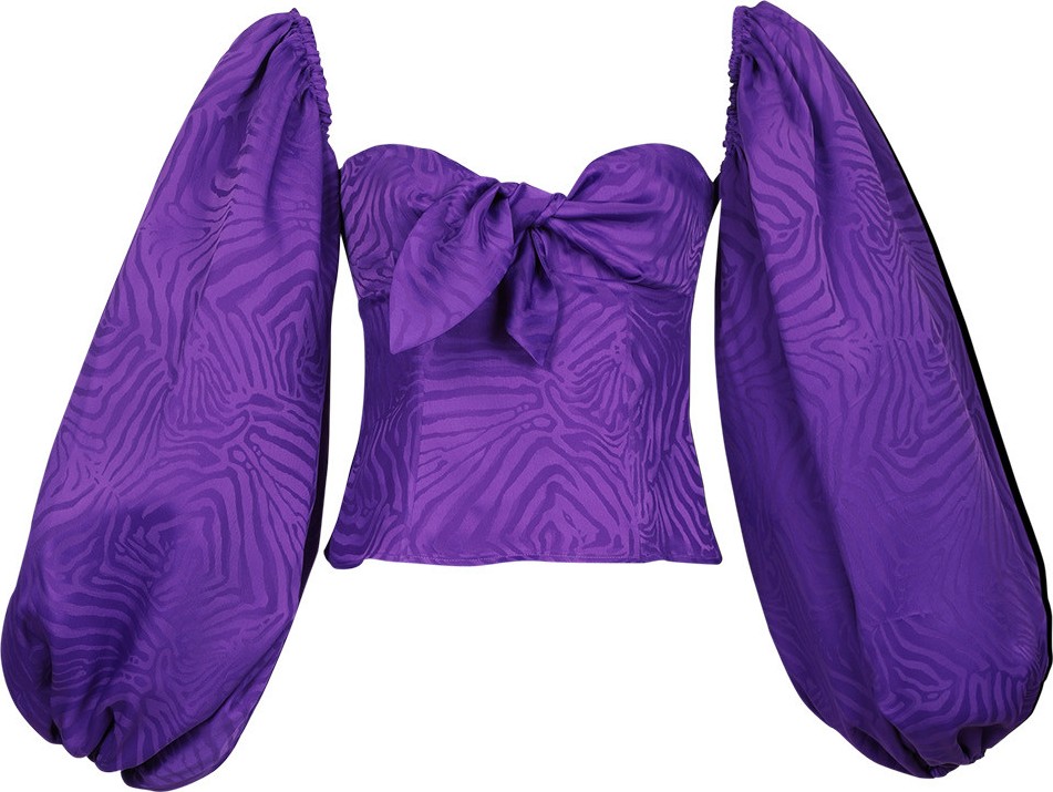 Attico Silk baloon sleeve top