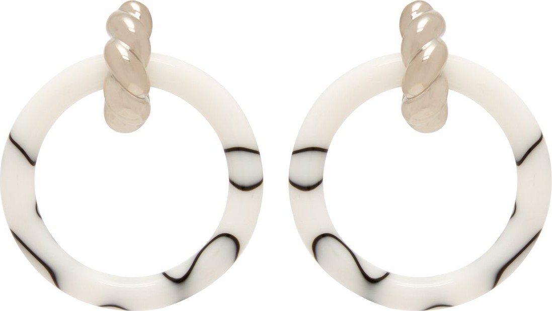 Balenciaga Marble-effect hoop earrings