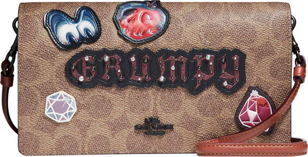 COACH 1941 DISNEY X COACH Grumpy Fold-Over Crossbody Clutch Bag