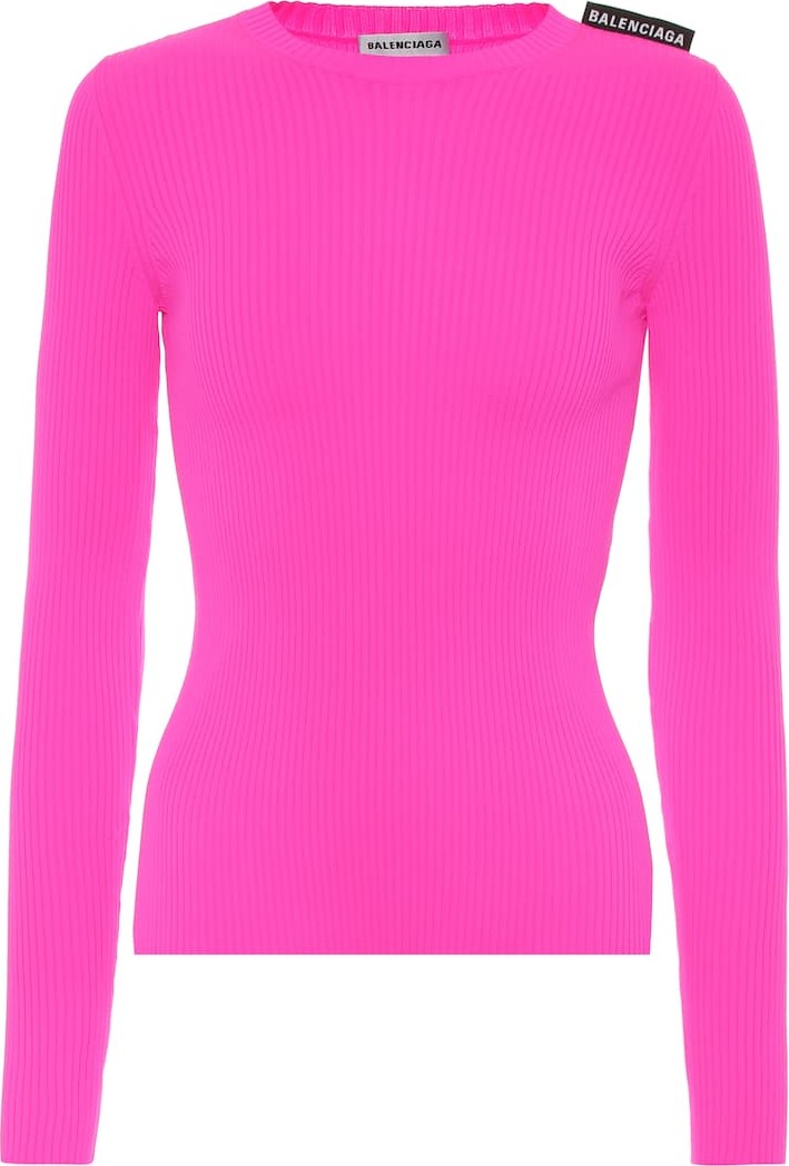 Balenciaga Technical ribbed-knit top