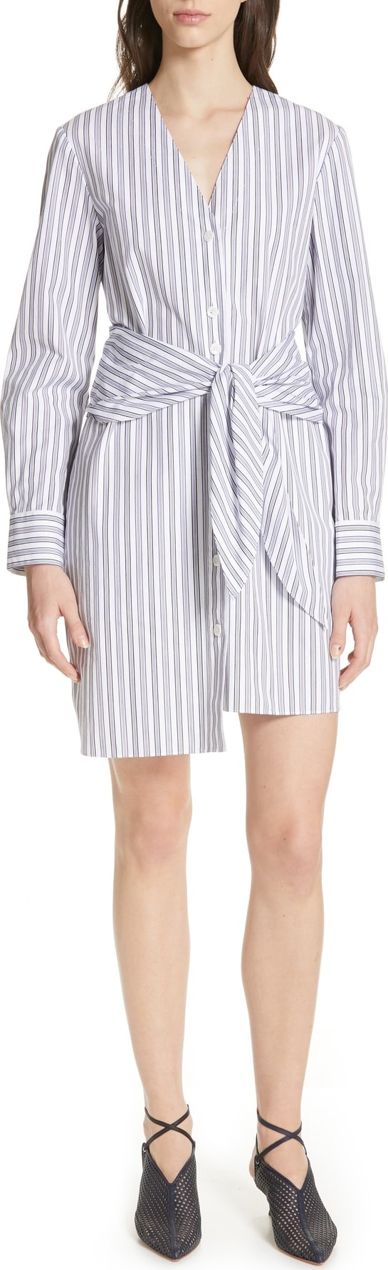 Tibi Liam Stripe Shirtdress