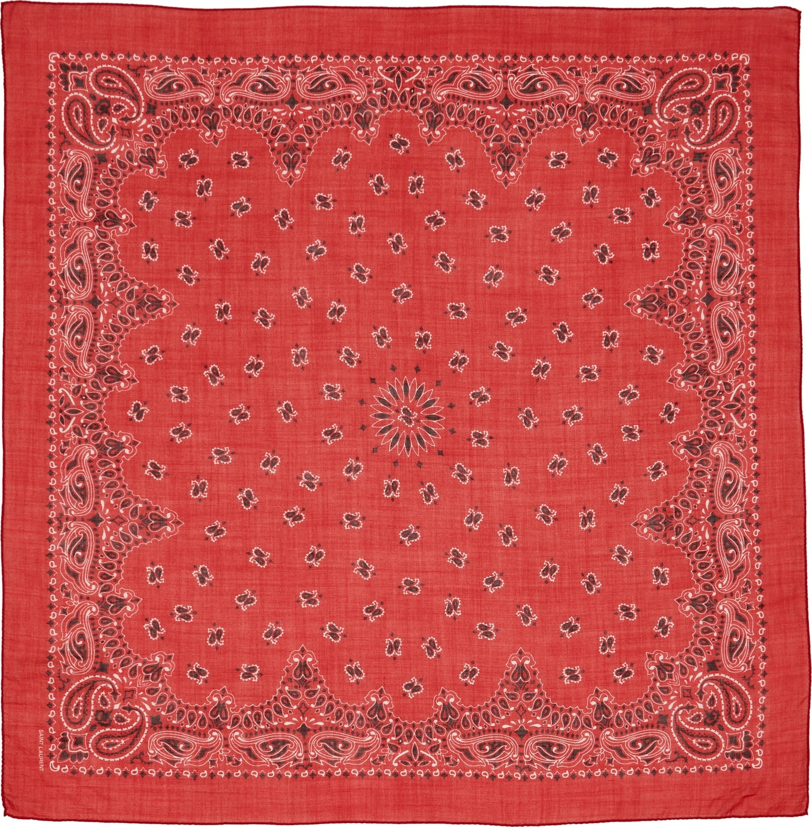 Saint Laurent Bandana Print Wool Scarf