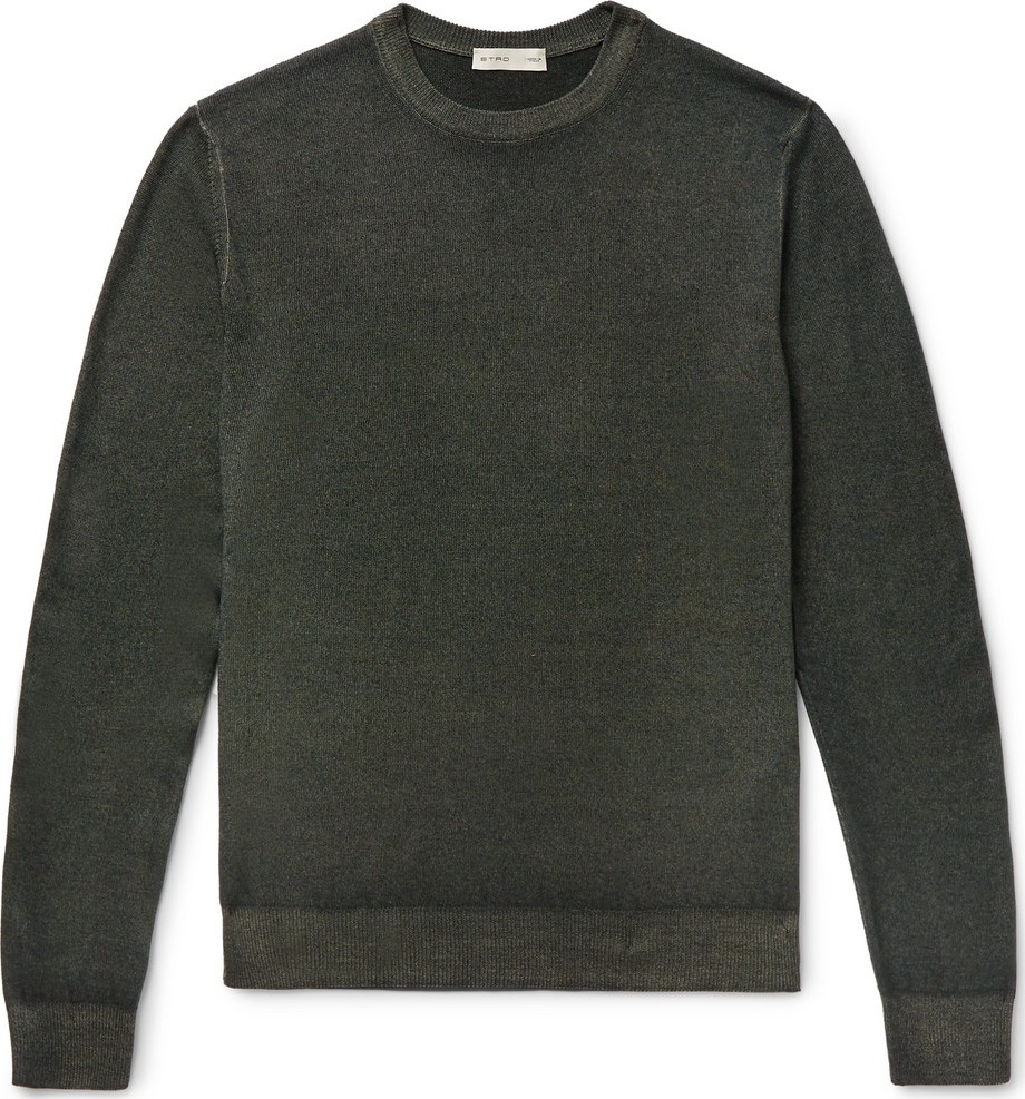 Etro Garment-Dyed Merino Wool Sweater
