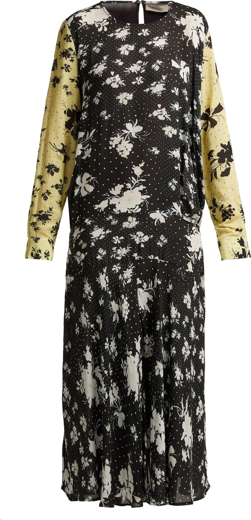 Preen Line Marin floral-print drop-waist midi dress