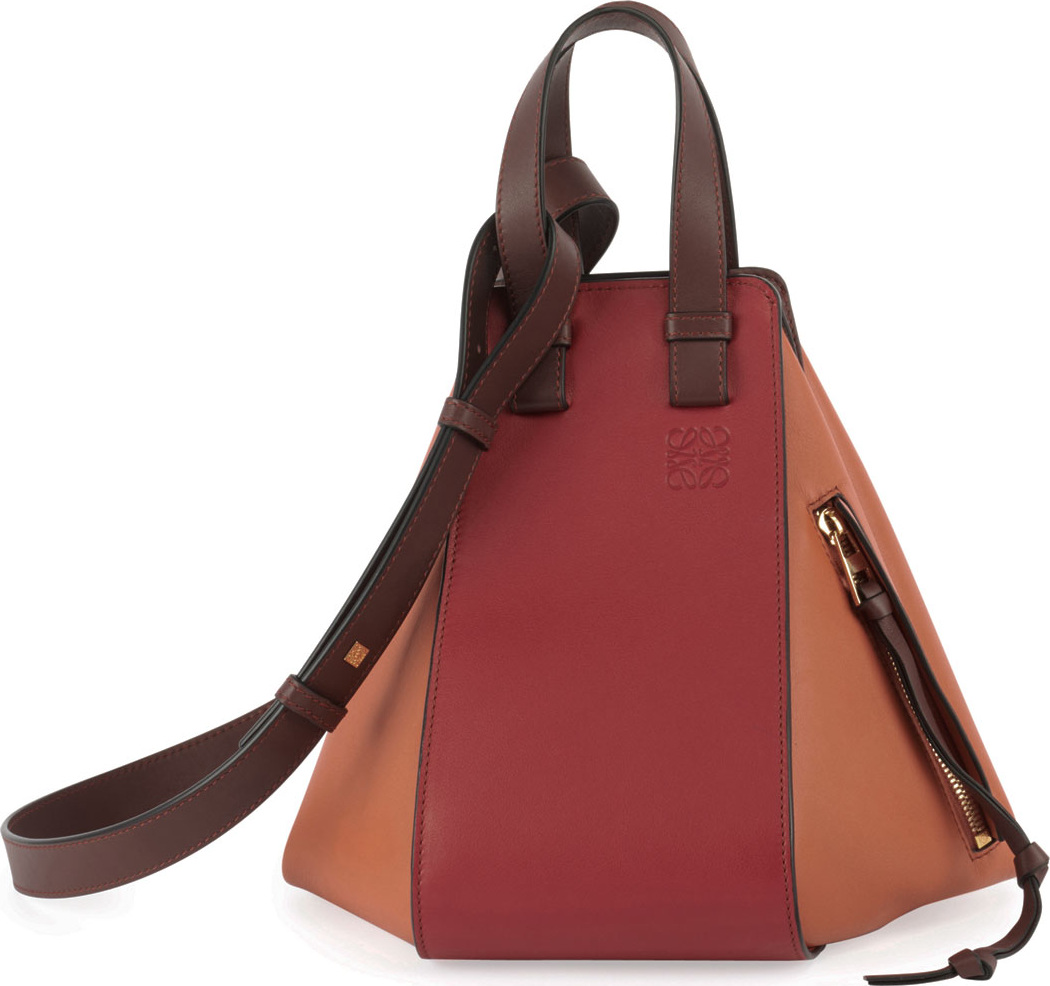 LOEWE Hammock Small Colorblock Leather Satchel Bag