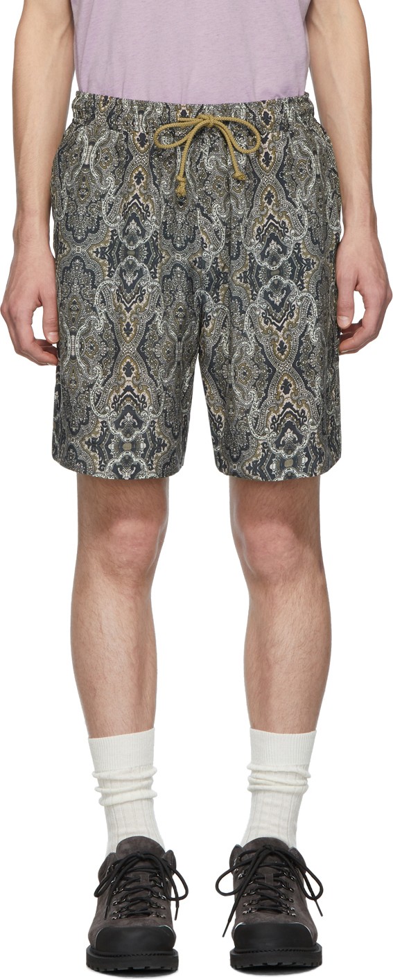 Nanushka Green Paisley Doxxi Shorts