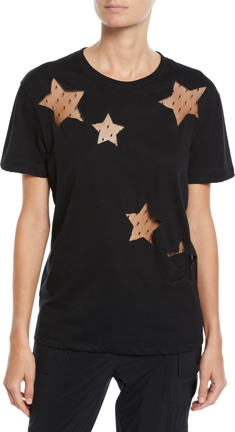 RED Valentino Point d'Espirit Star Cutout Tee
