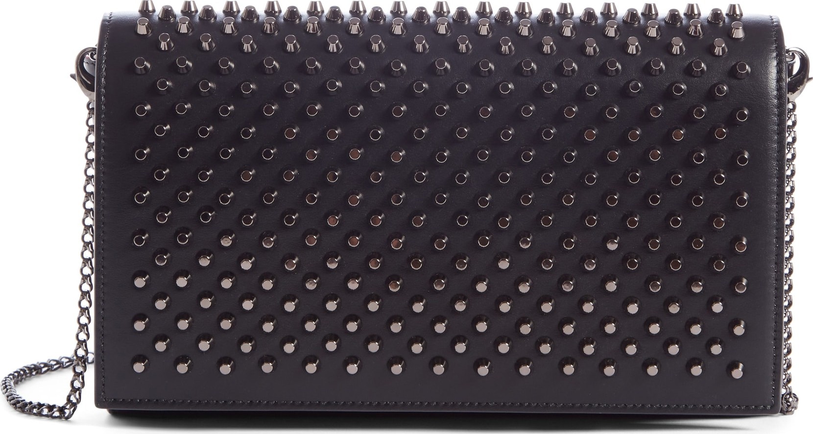 Christian Louboutin Paloma Spike Leather Clutch