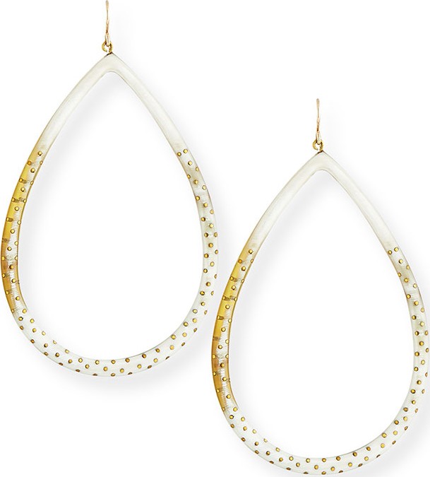 Ashley Pittman Kambi Light Horn Teardrop Earrings