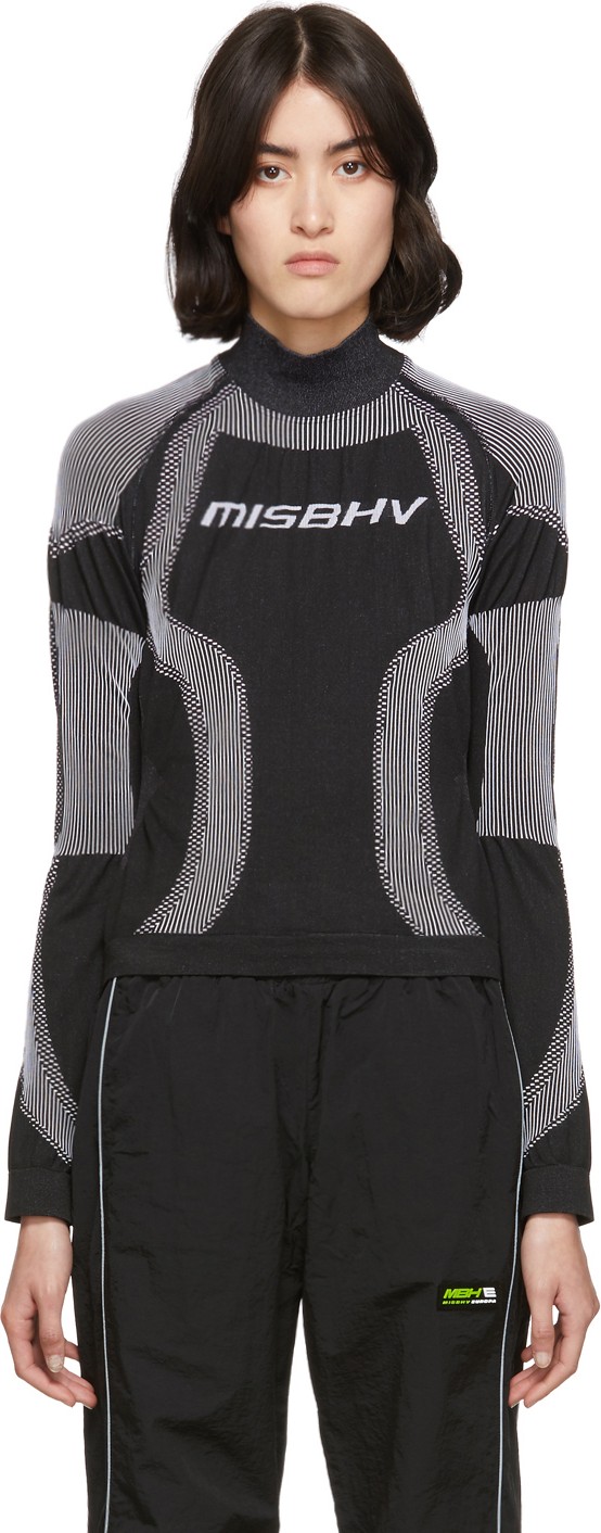 Misbhv SSENSE Exclusive Black & White Active Turtleneck Misbhv SSENSE Exclusive Black & White Active Turtleneck