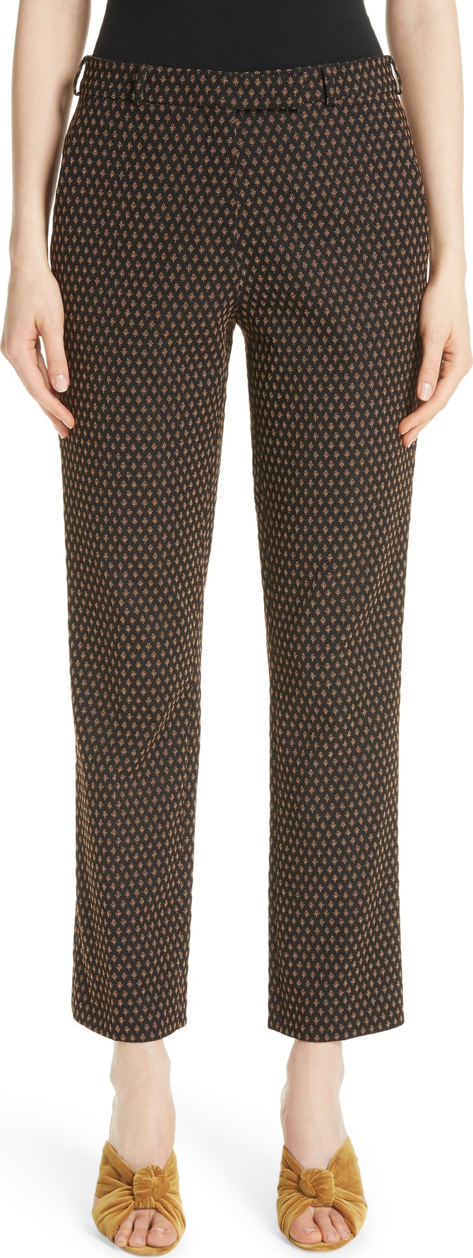 Etro Dot Jacquard Straight Leg Pants