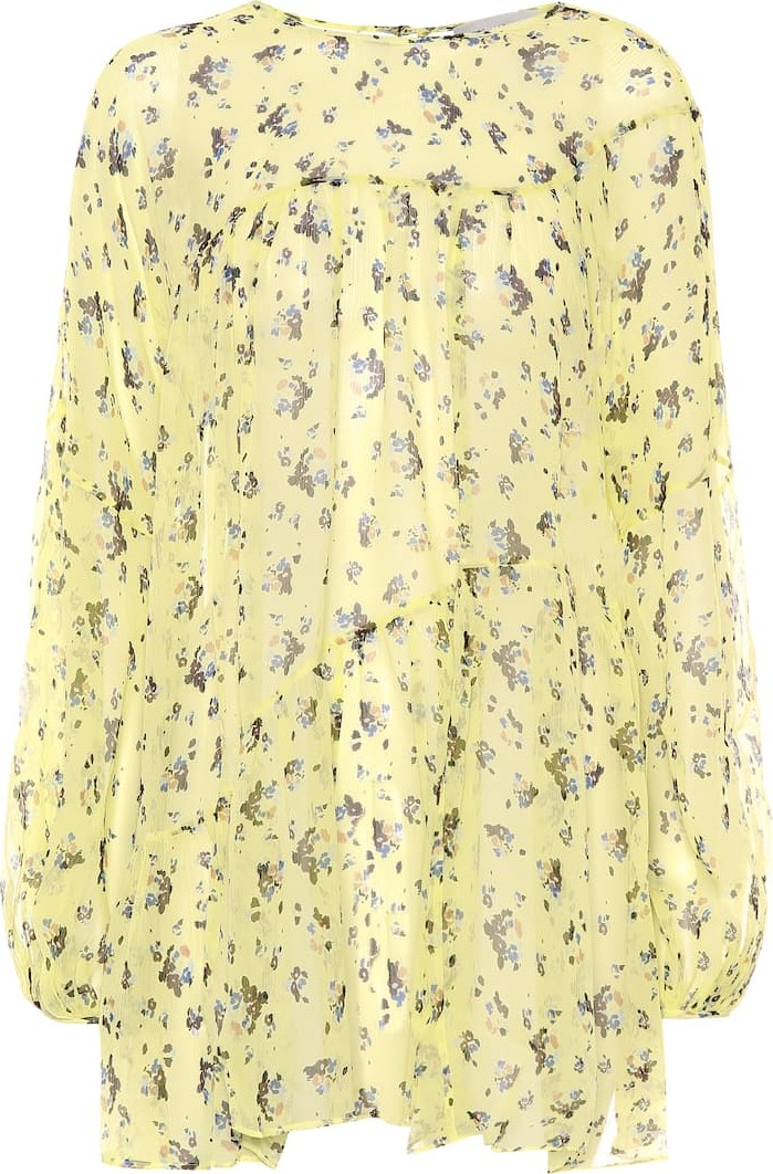 Lee Mathews Clementine silk georgette top