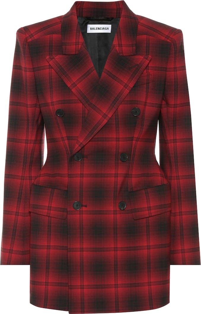 Balenciaga Hourglass checked blazer