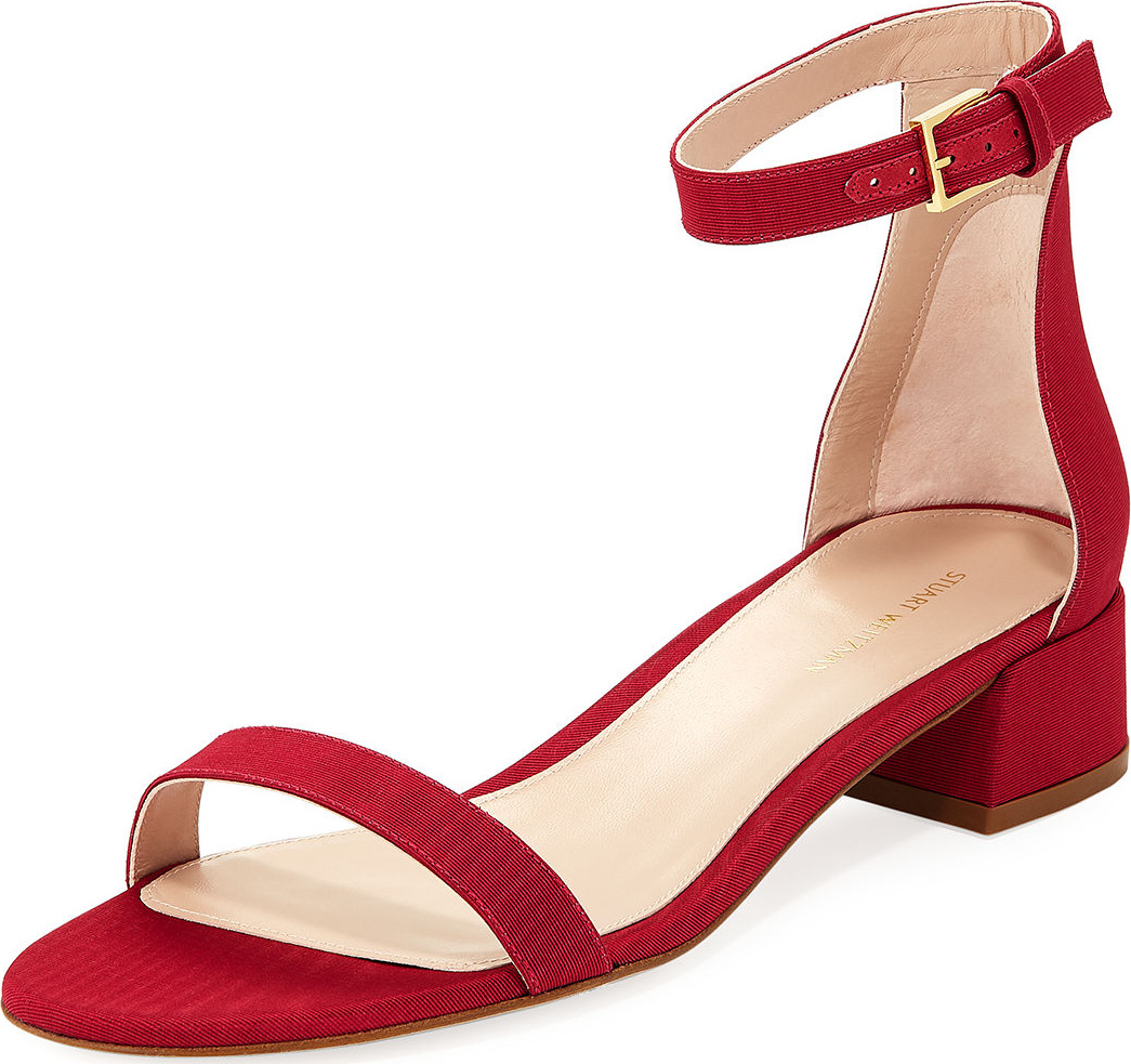 Stuart Weitzman 35LESSNUDIST Naked Fabric City Sandal