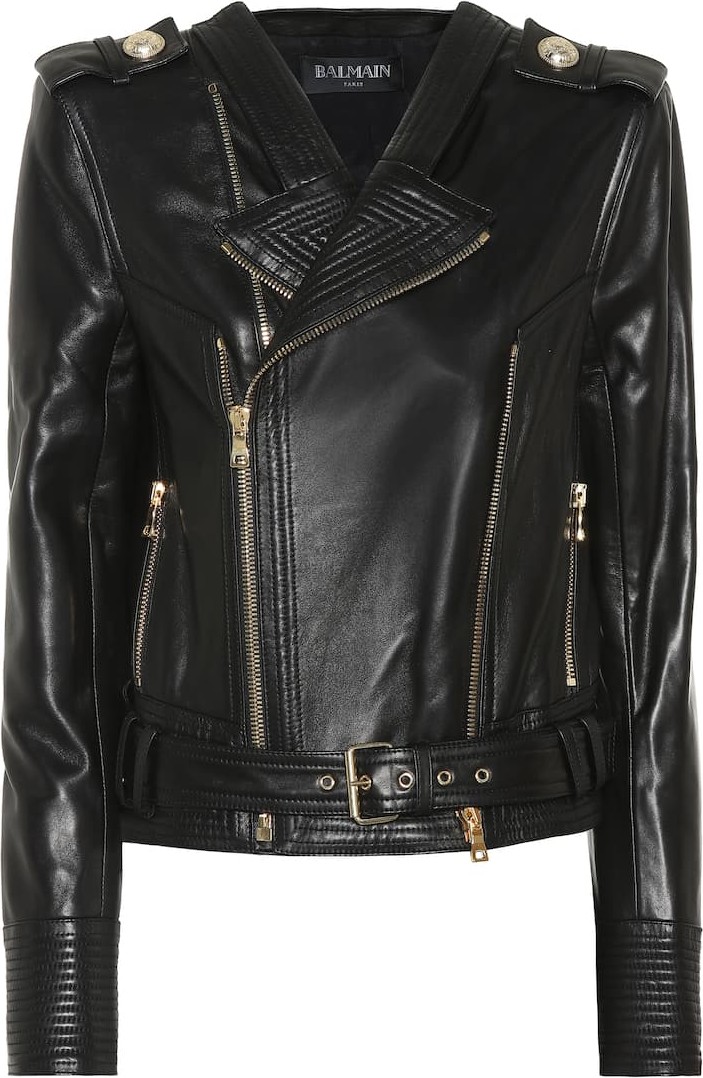 Balmain Leather biker jacket