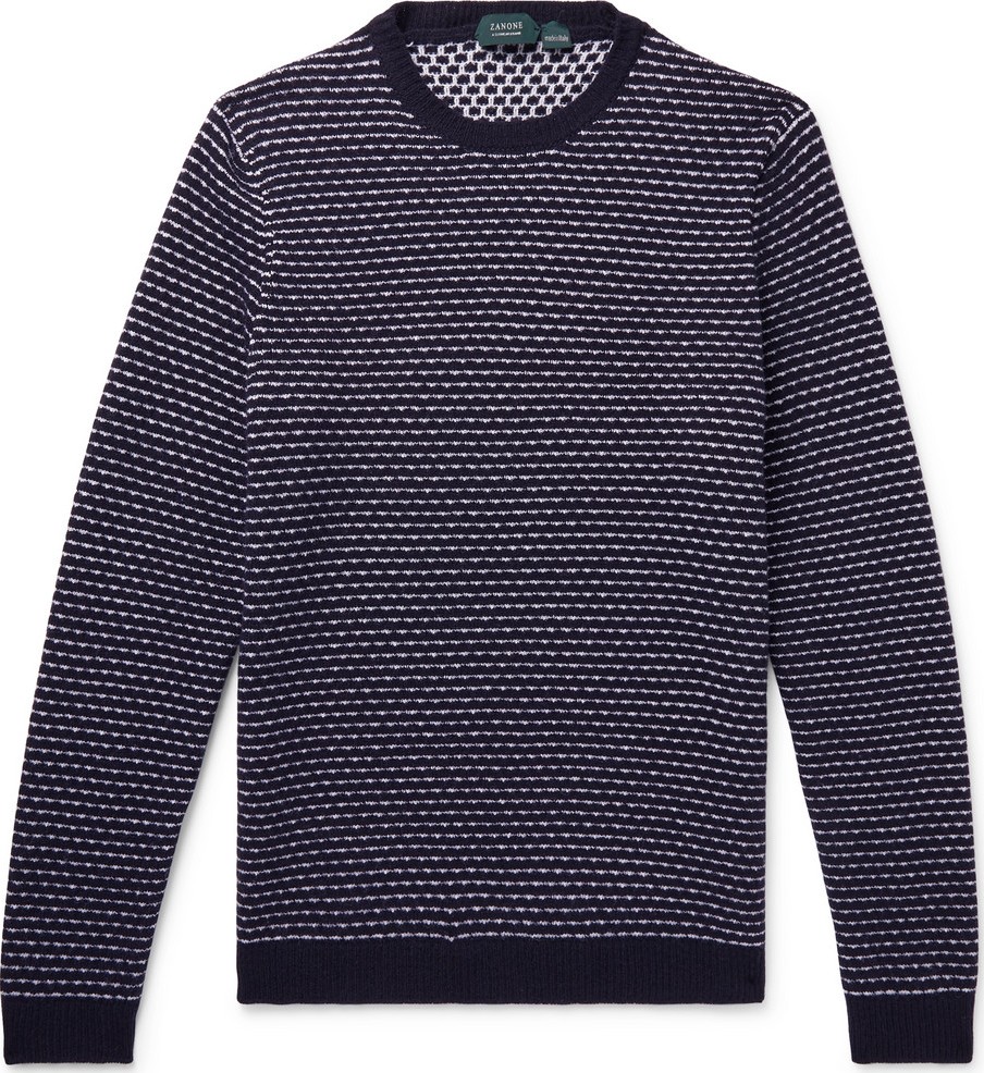 Incotex Striped Virgin Wool Sweater