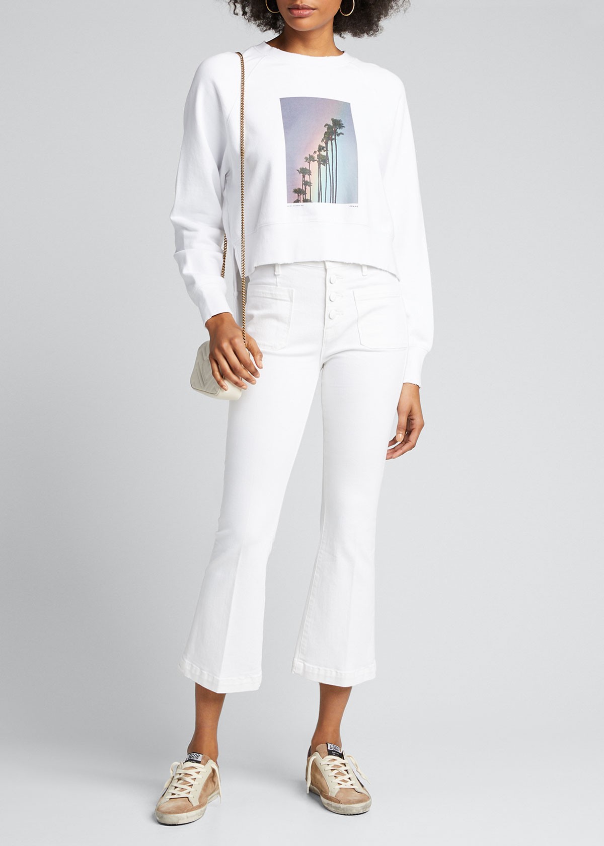 FRAME DENIM Rainbow Palm Sweatshirt