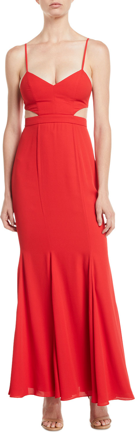 Fame and Partners Zyra Mermaid Slip Dress w/ Cutouts