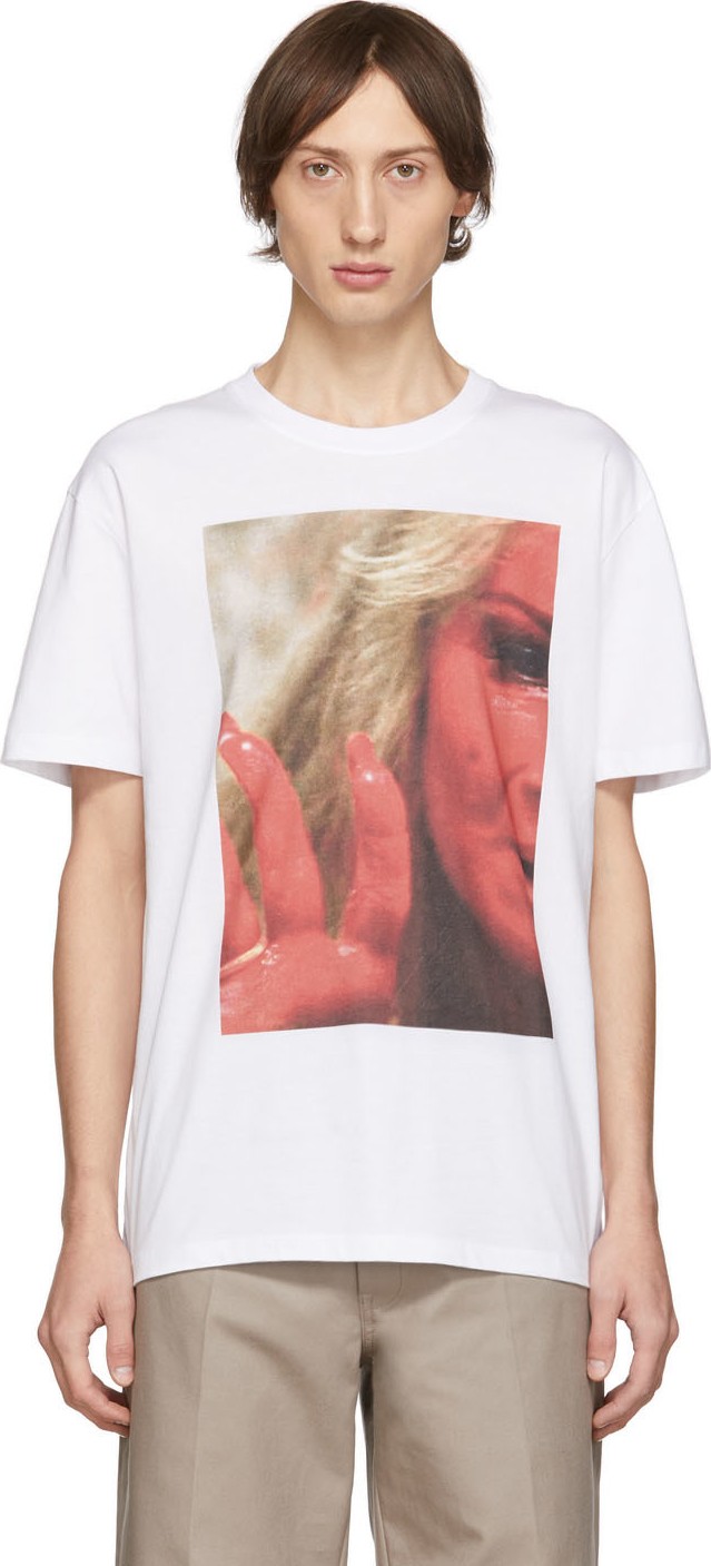 Raf Simons White Mother On Phone T-Shirt