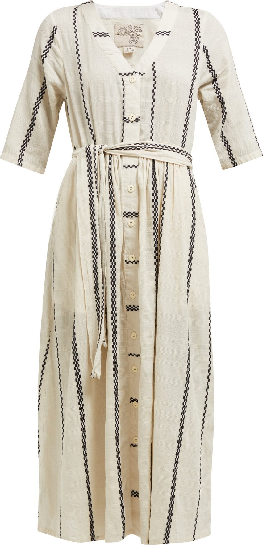 ace&jig Leelee striped cotton midi dress