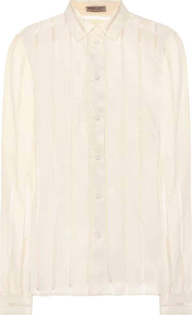 Bottega Veneta Striped silk-blend shirt