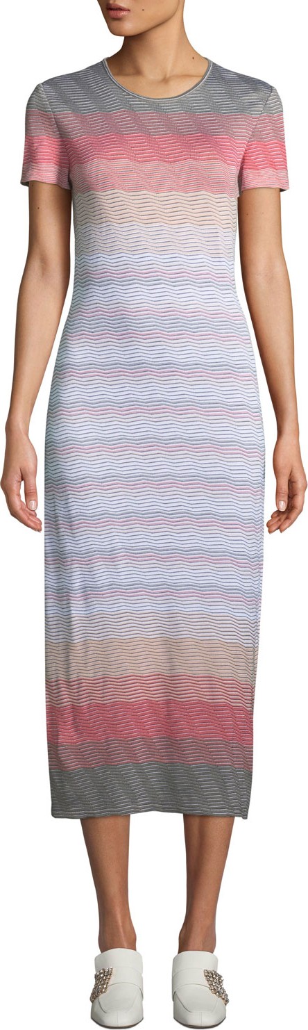St. John Brisa Multicolor Striped Dress