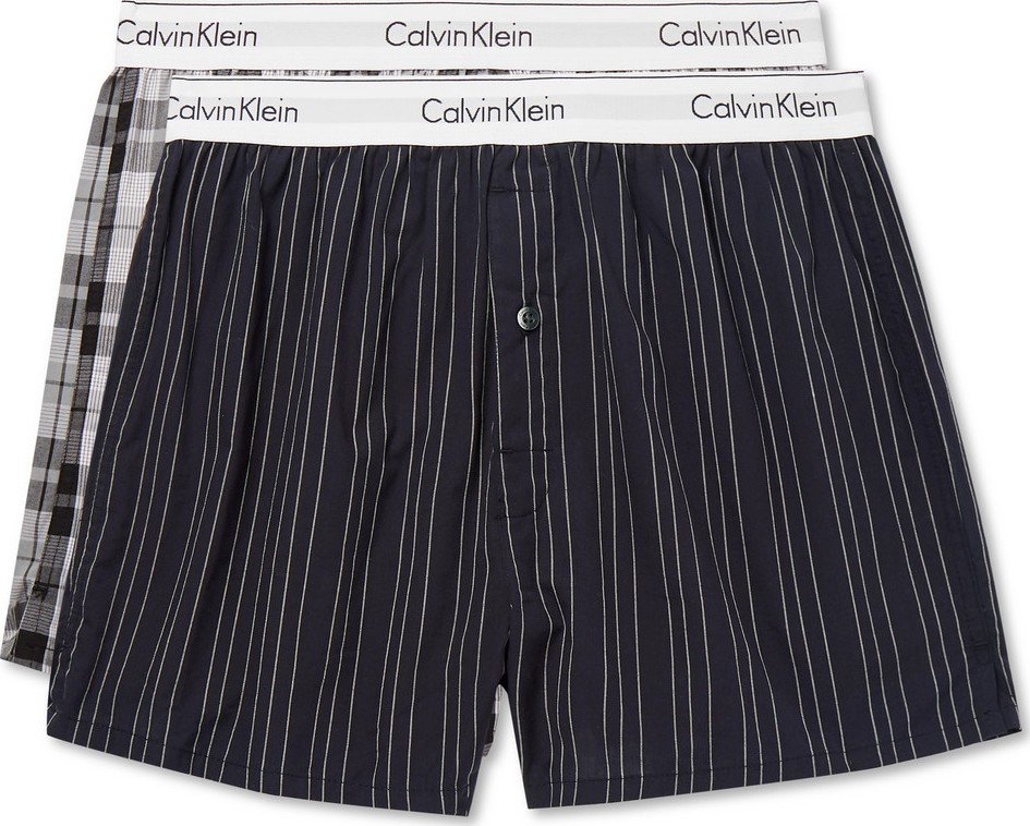 Calvin Klein Underwear Two-Pack Printed Cotton Boxer Shorts