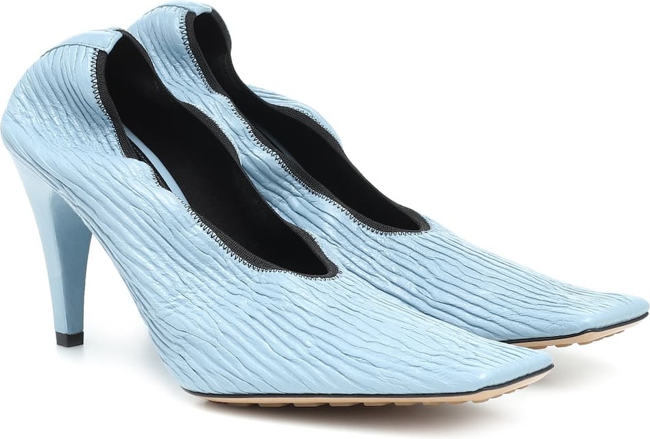 Bottega Veneta Crunch Sharpei leather pumps