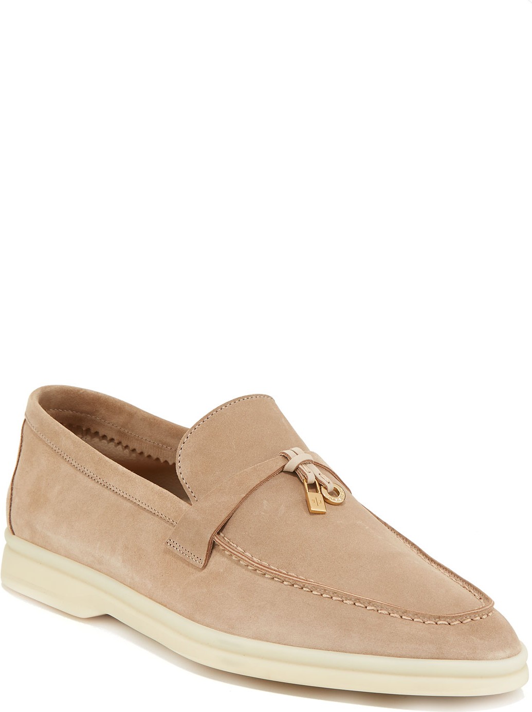 Loro Piana Summer Charms Walk Suede Loafers