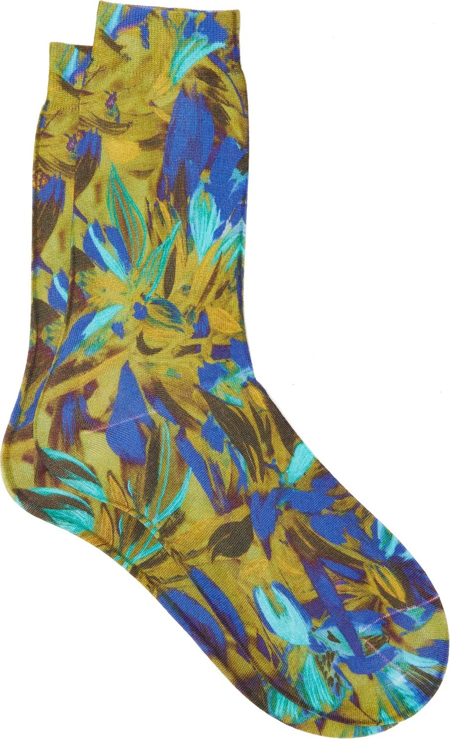 Raey UV floral-print cotton-blend socks