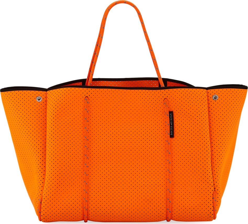 State of Escape Escape Perforated Neoprene Tote Bag, Bright Orange