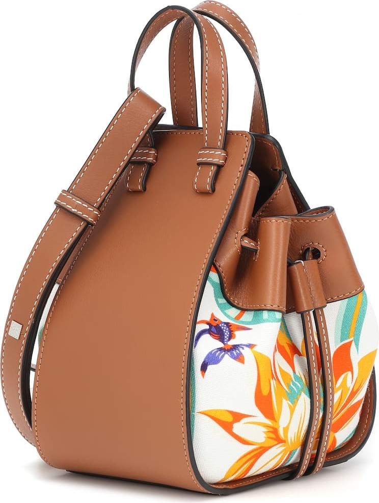 LOEWE Paula's Ibiza Hammock Mini printed leather shoulder bag