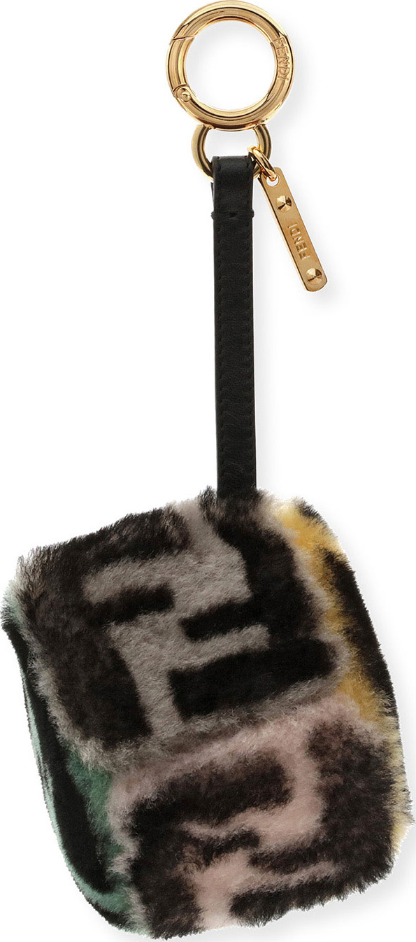 Fendi Shearling FF Cube Charm for Handbag