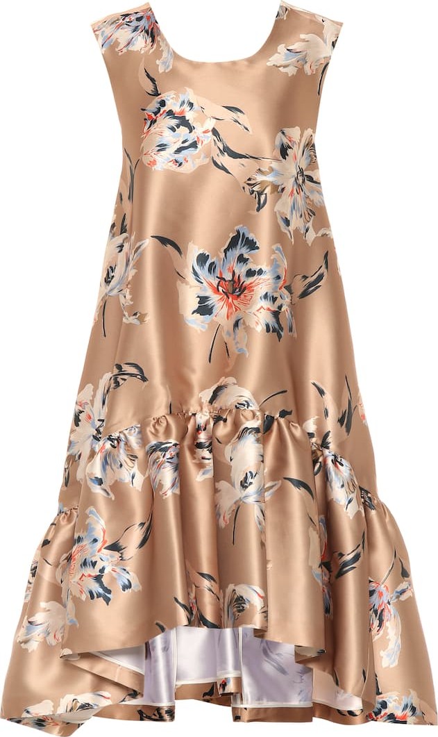 ROCHAS Floral satin dress