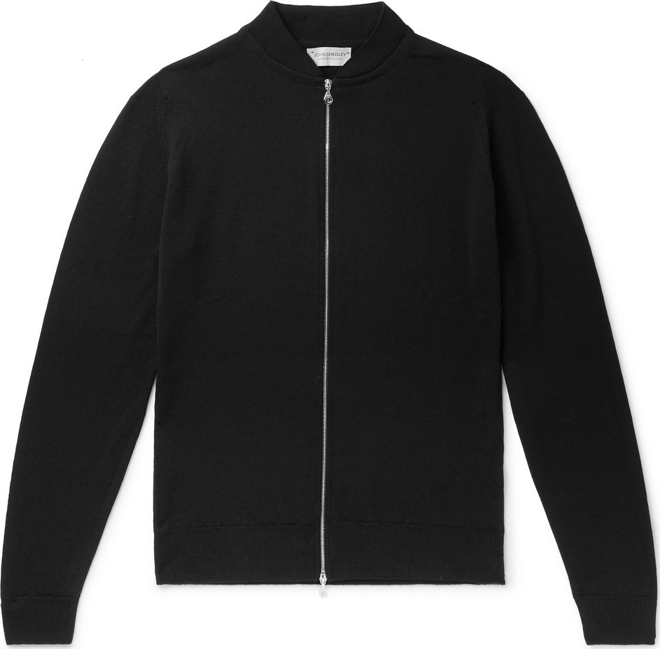 John Smedley Slim-Fit Merino Wool Zip-Up Cardigan
