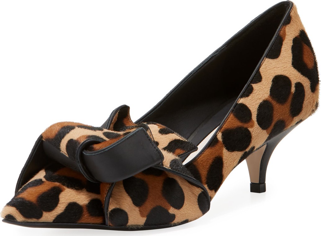 Nº21 Knotted Fur Slip-On Pumps