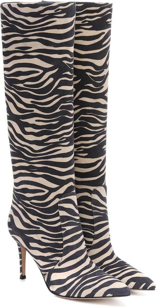 Gianvito Rossi Exclusive to Mytheresa – Zebra-print suede boots