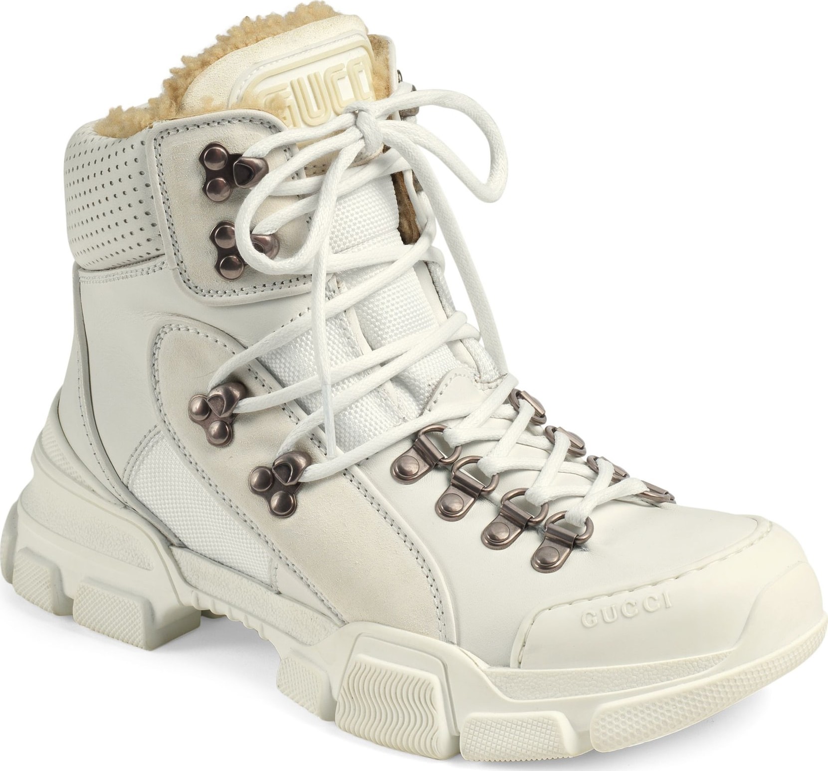 Gucci Journey Genuine Shearling Hiker Boot