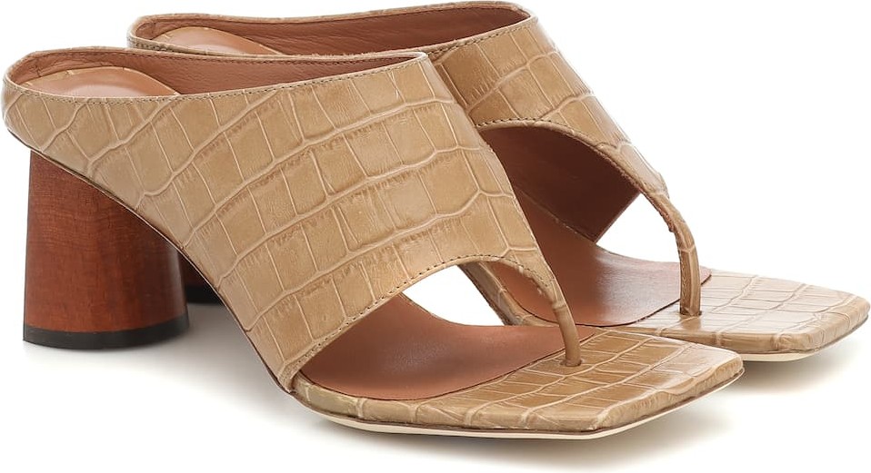Rejina Pyo Lina croc-effect thong sandals