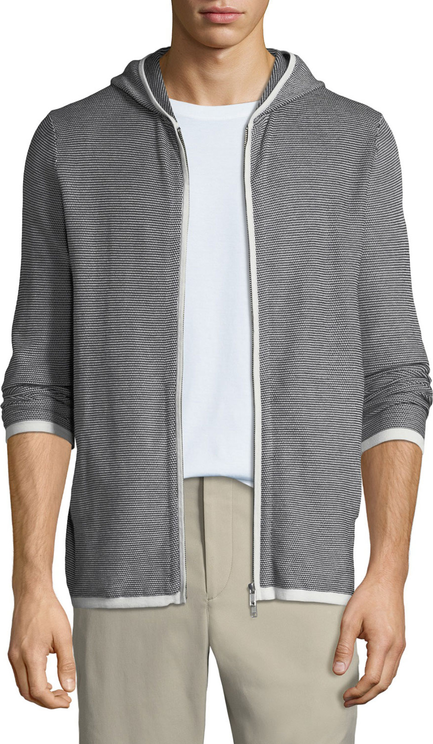 Theory Men's Breach Grimaud Zip-Front Hoodie