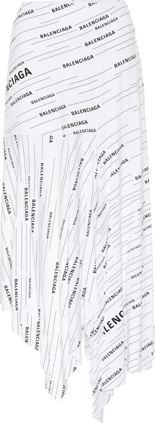 Balenciaga Printed jersey midi skirt