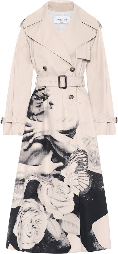 Valentino Printed cotton trench coat