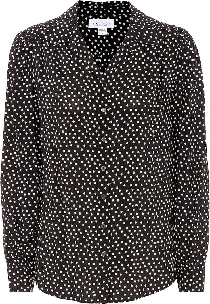 Velvet By Graham & Spencer Ardelle polka-dot blouse