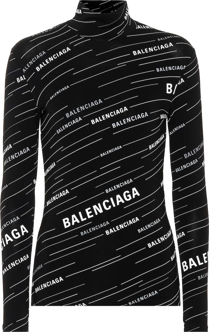 Balenciaga Logo knit top