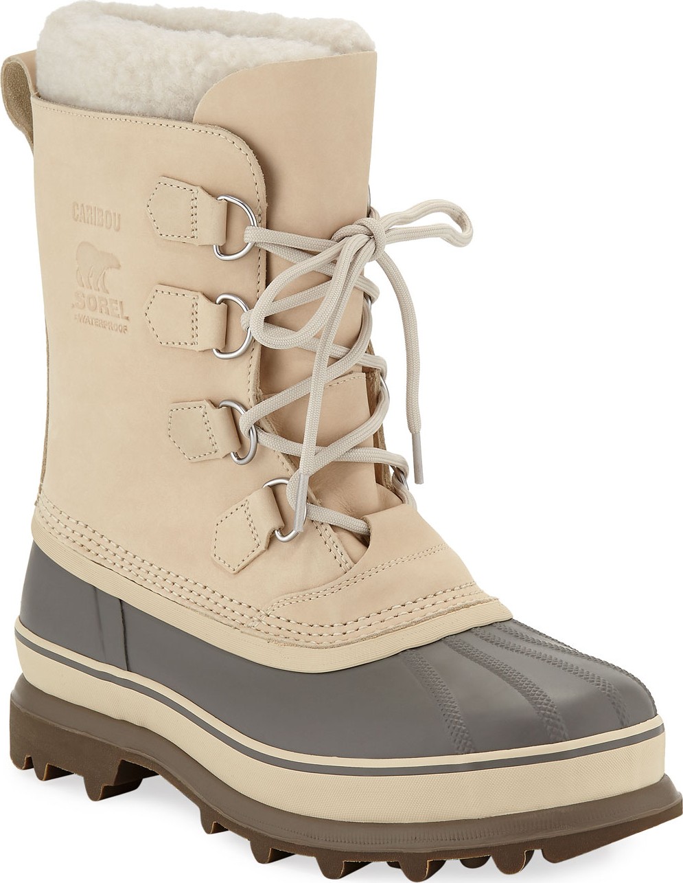 Sorel Men's Caribou Faux Sherpa-Lined All Weather Waterproof Duck Boots